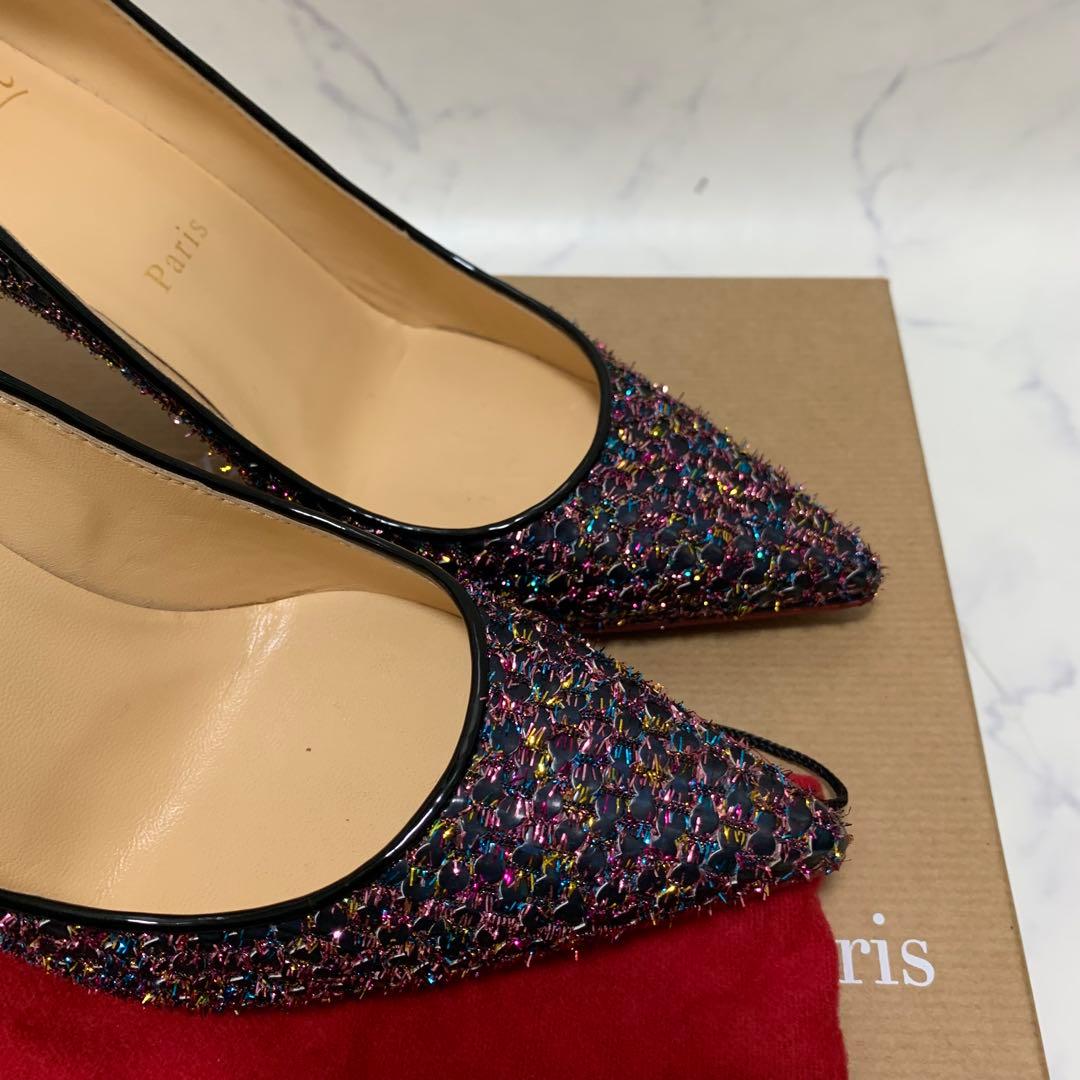 極美品　希少　クリスチャンルブタン　ラメ　レッドソール　23cm スパンコール