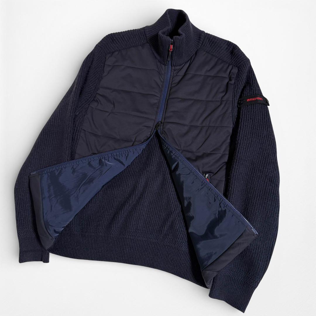 BRIEFING ゴルフ ナイロン ニット 切替 ブルゾン ジャケット