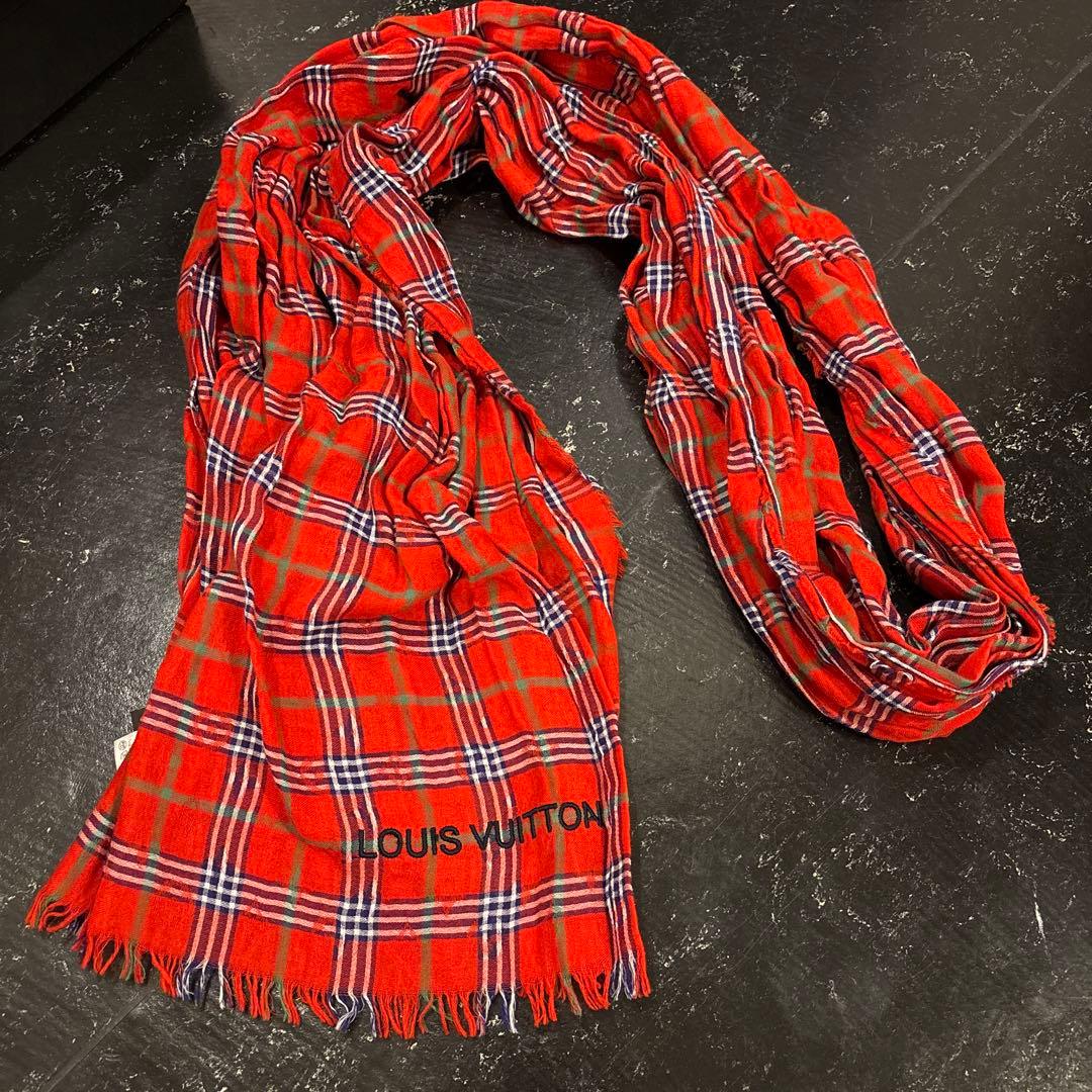 コ*バ様 LOUIS VUITTON 2012SS マサイチェックストール エト