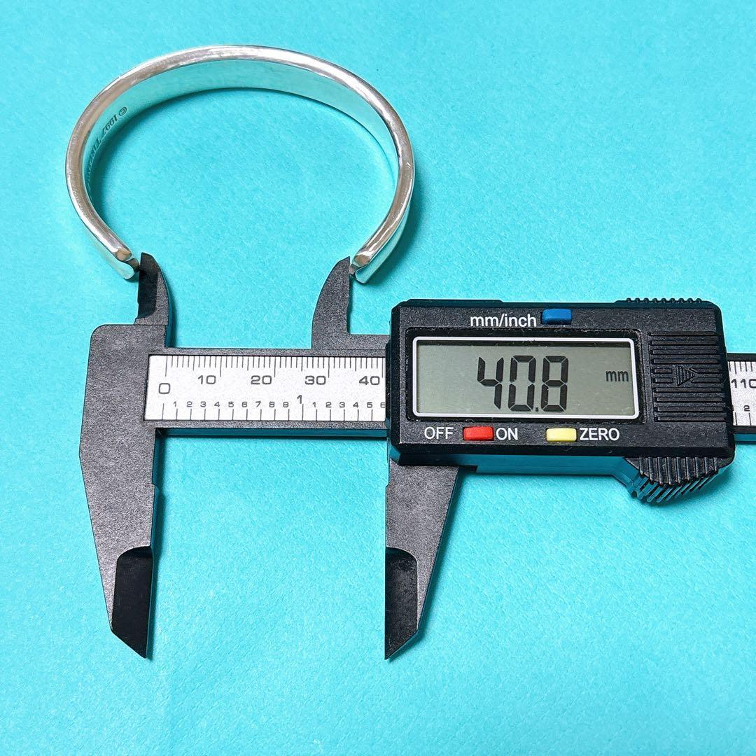 【美品】ティファニー ナロー カフ ワイド バングル ブレスレット SV925
