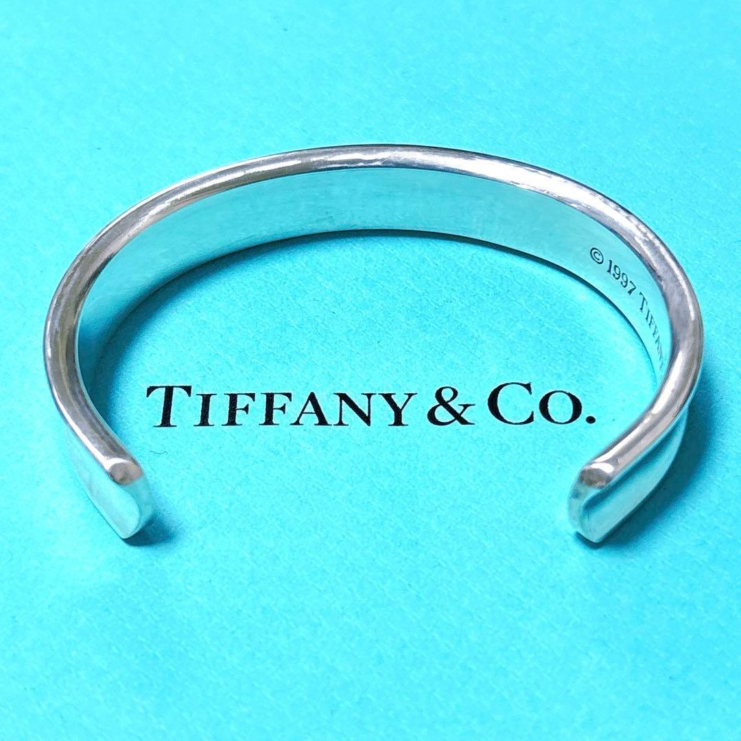 【美品】ティファニー ナロー カフ ワイド バングル ブレスレット SV925