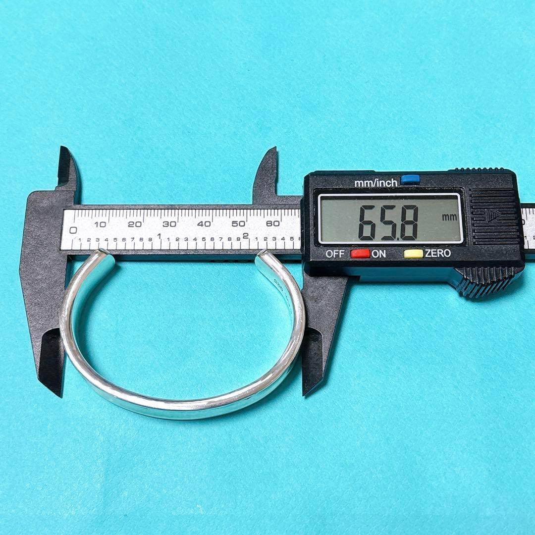 【美品】ティファニー ナロー カフ ワイド バングル ブレスレット SV925