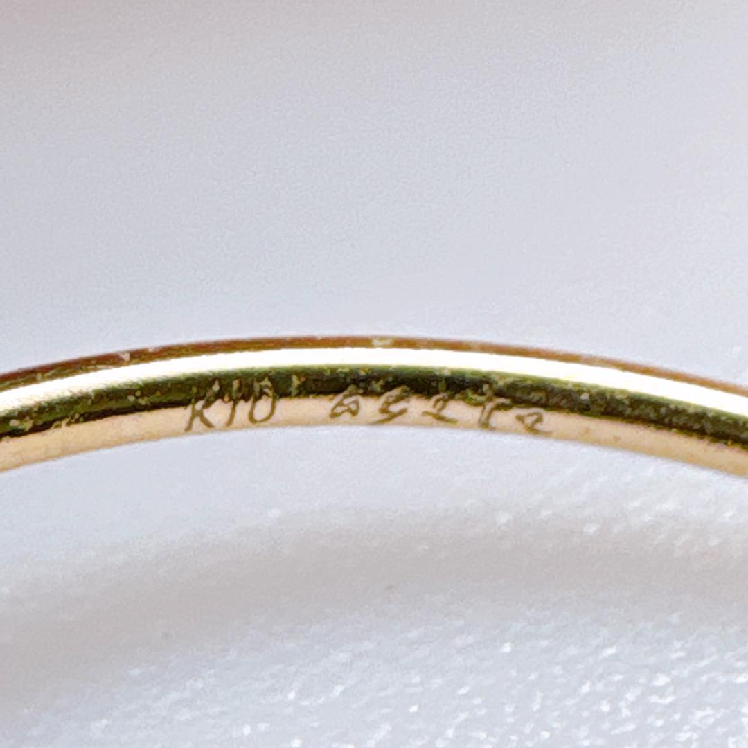 ル*ナ様 【agete】K10ゴールド 細身華奢シンプルティアドロップ 色石リン