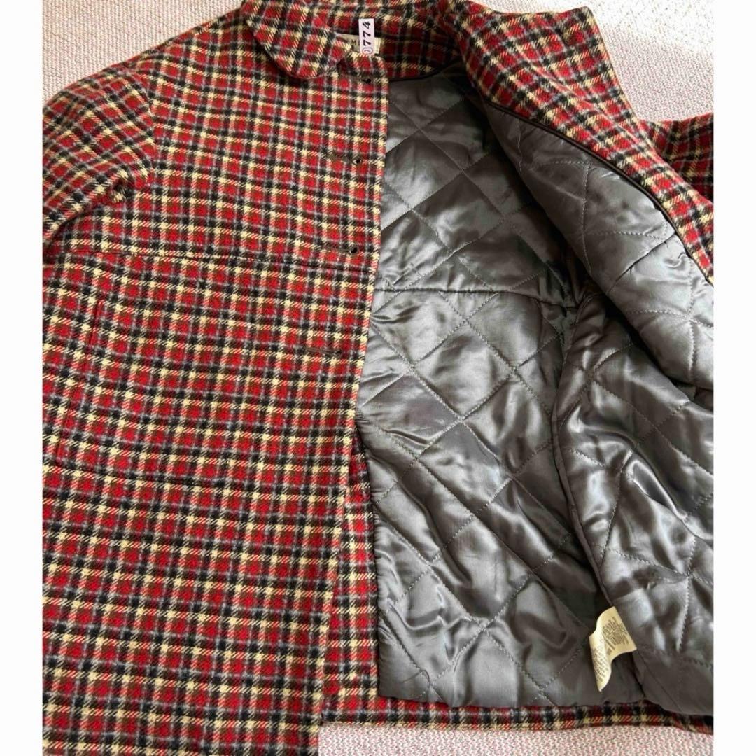 まとめ割⭐︎CARAMEL 3Y 98cm ウールコート　チェック　クリーニング済