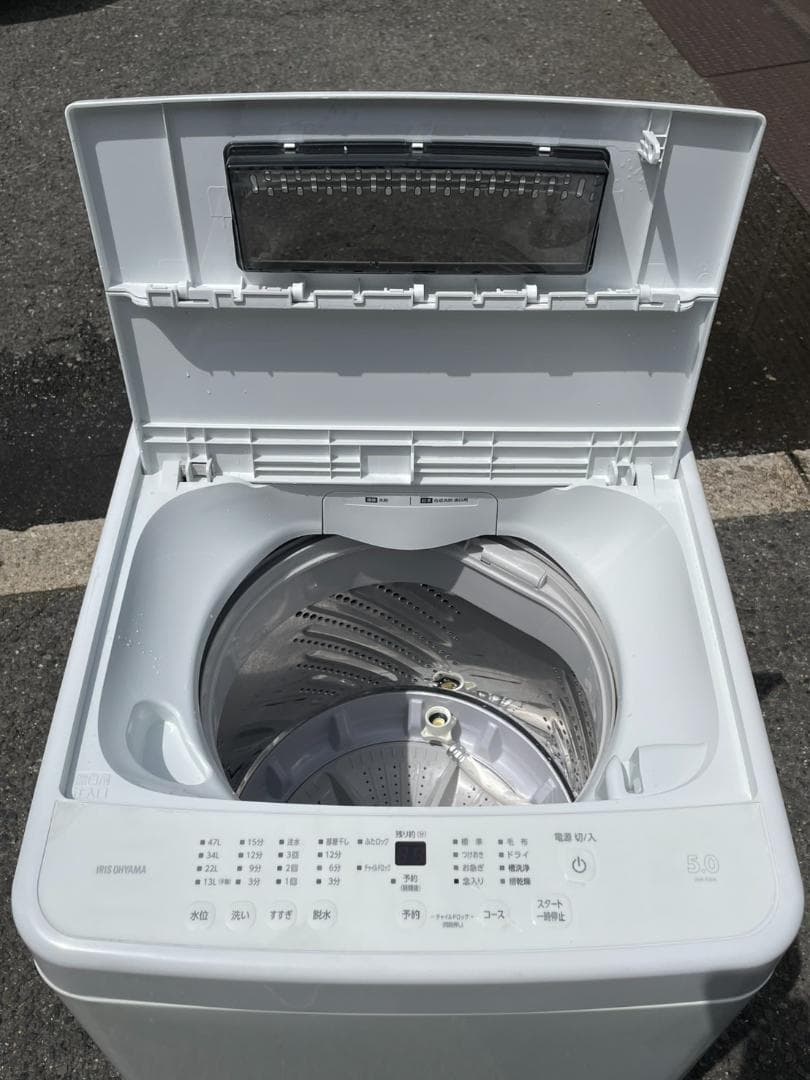 大阪京都限定 2024年製 アイリスオーヤマ 縦型自動洗濯機 IAW-T504