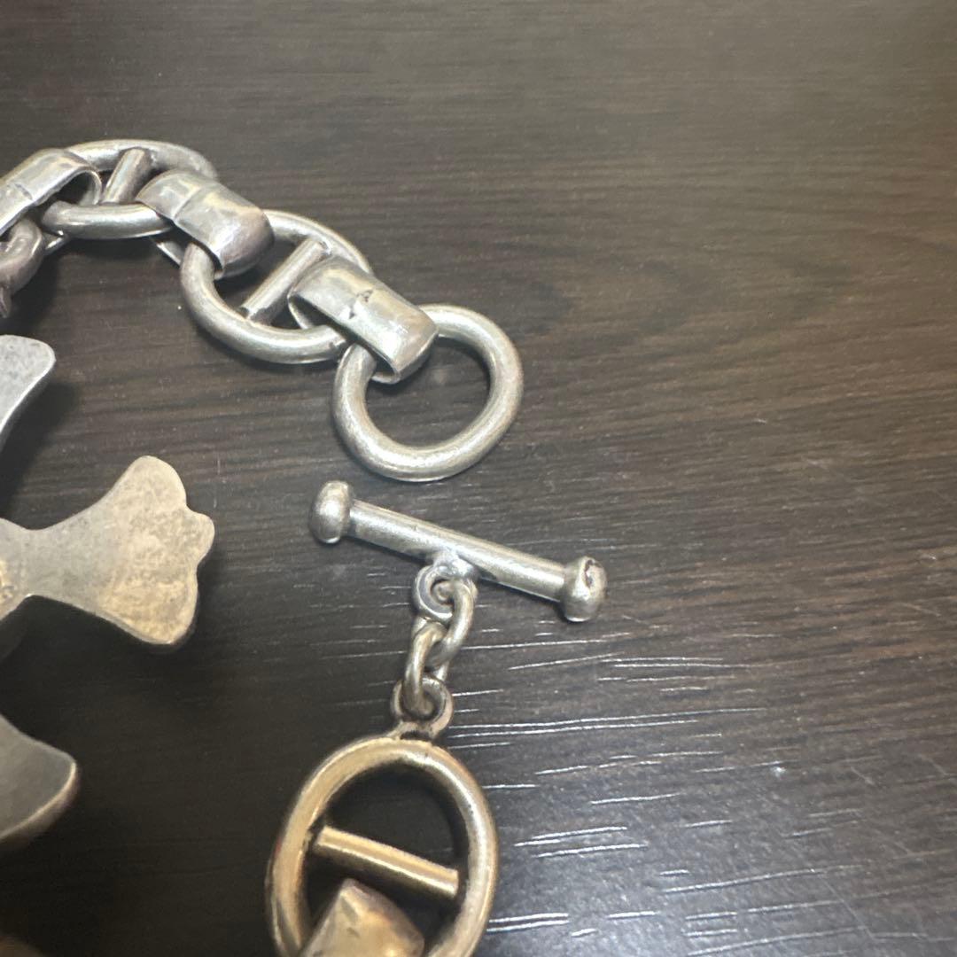 「vintage」メキシコ製silver925刻印　クロスブレスレット