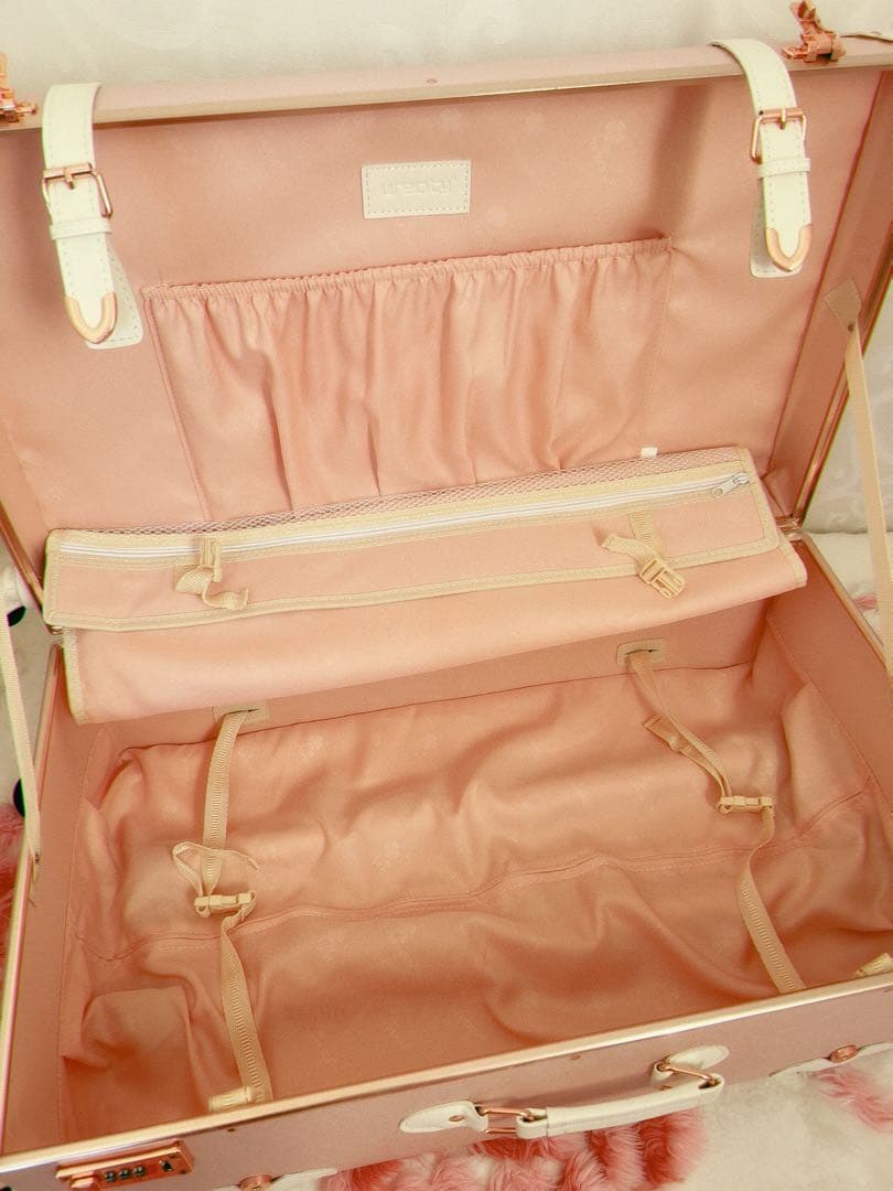 ꒦꒷❤︎mërö❤︎꒷꒦の　キャリーケース　XL ピンク 透明カバー付き