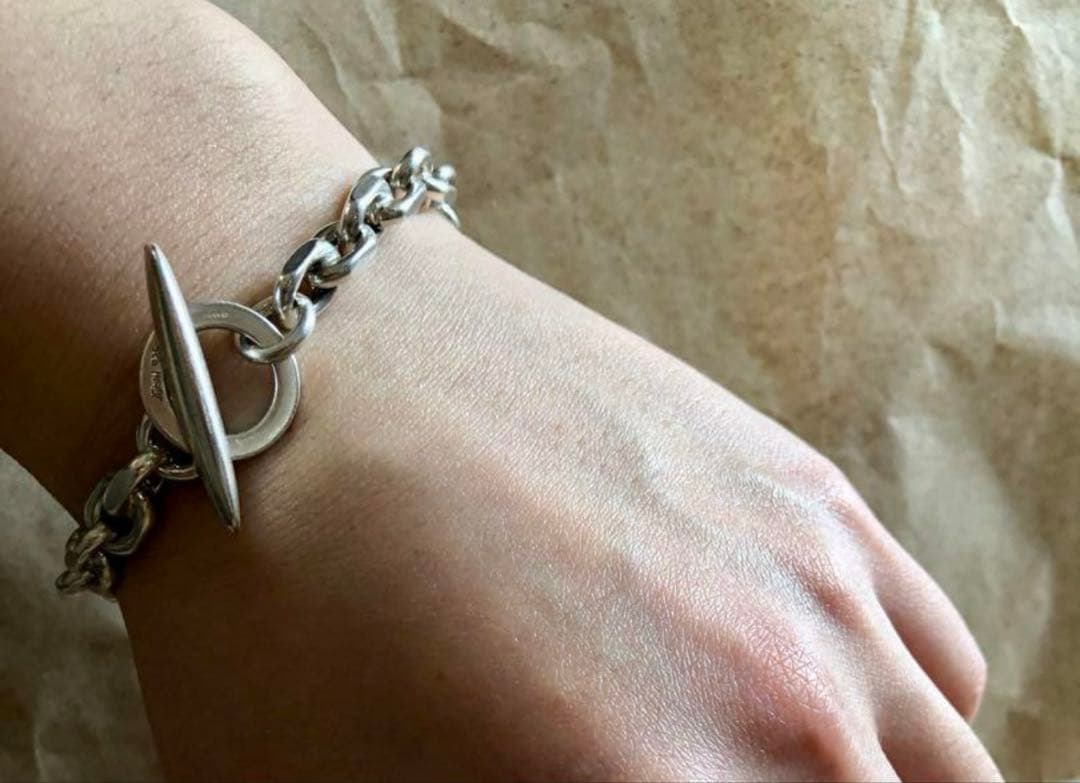 週末値下　英国製 925 アンカーチェーン シルバーブレスレット