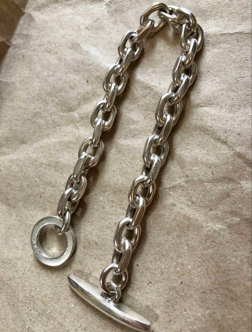 週末値下　英国製 925 アンカーチェーン シルバーブレスレット