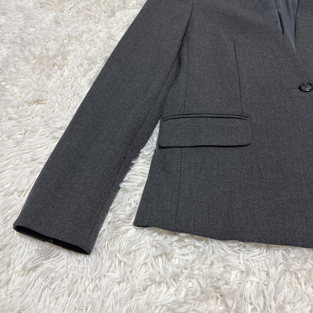 未使用に近い★プラステ　セットアップ　ノーカラー　ウォームリザーブ　XS　グレー