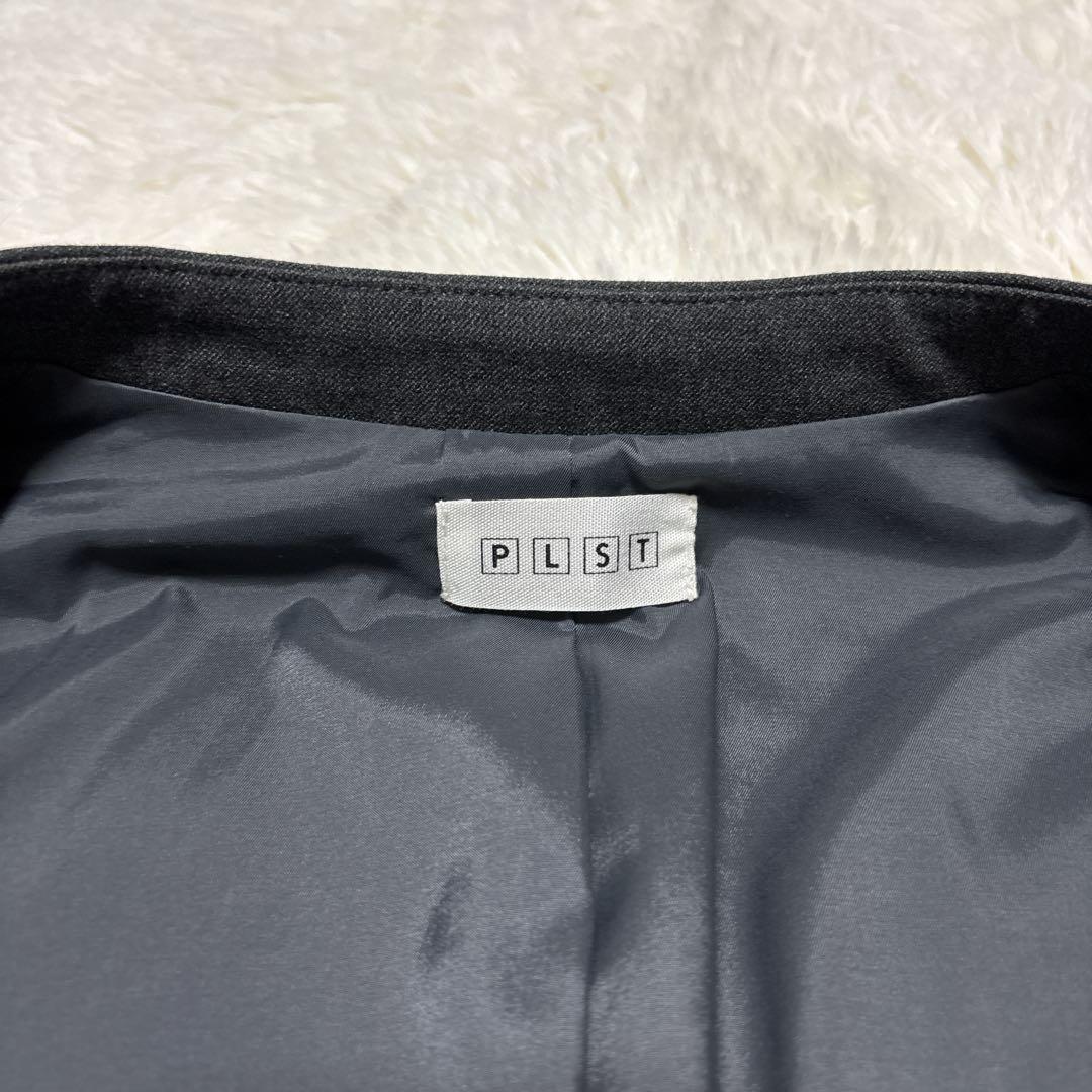 未使用に近い★プラステ　セットアップ　ノーカラー　ウォームリザーブ　XS　グレー