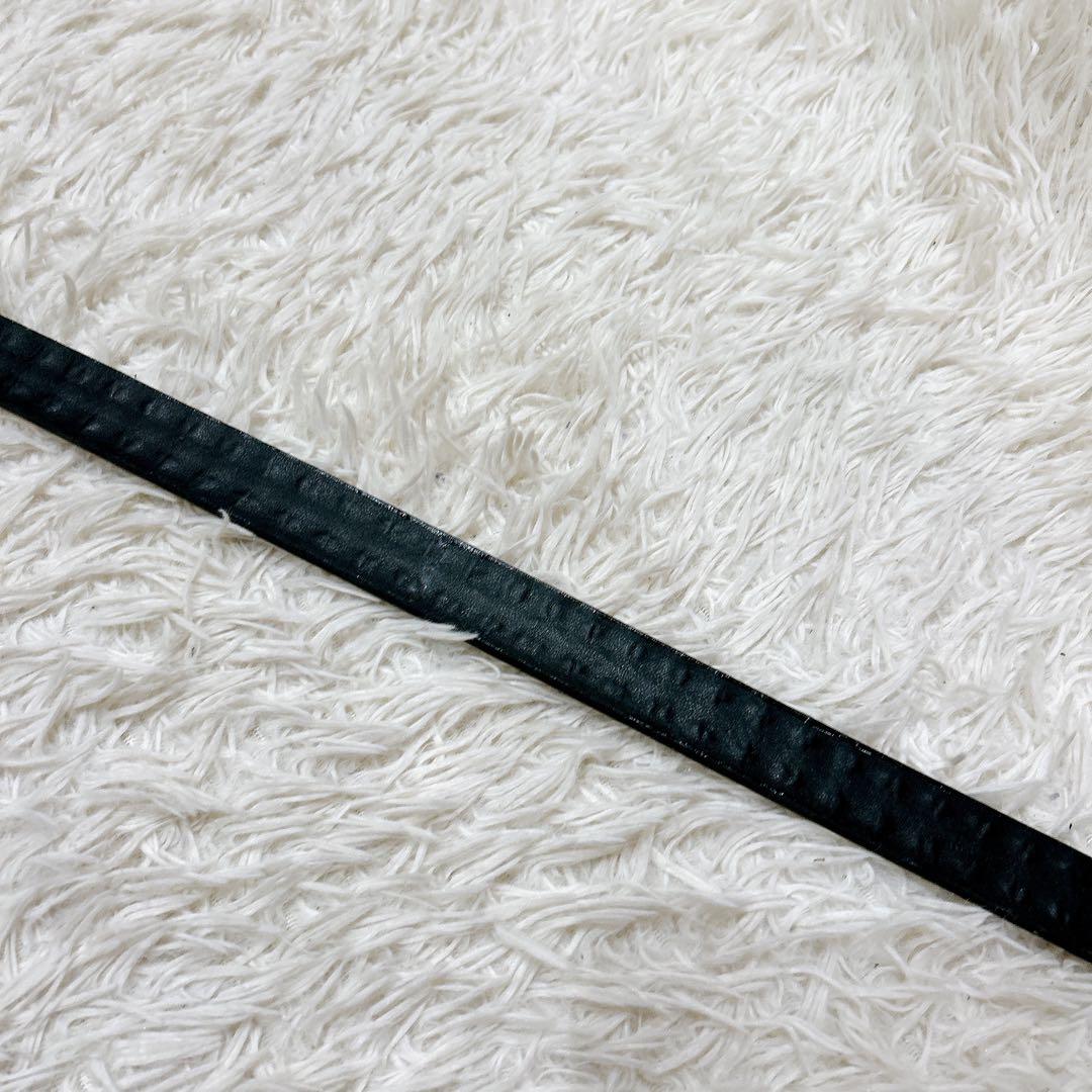 666 ピラミッドスタッズ　2段　レザーベルト　ブラック　サイズM