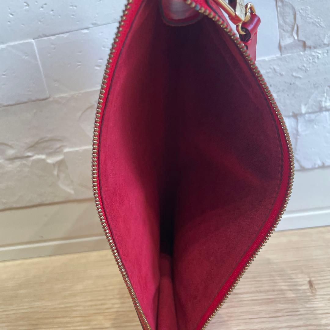 ルイヴィトン エピ アクセソワール ポーチ ポシェットハンドバッグ レッド 赤