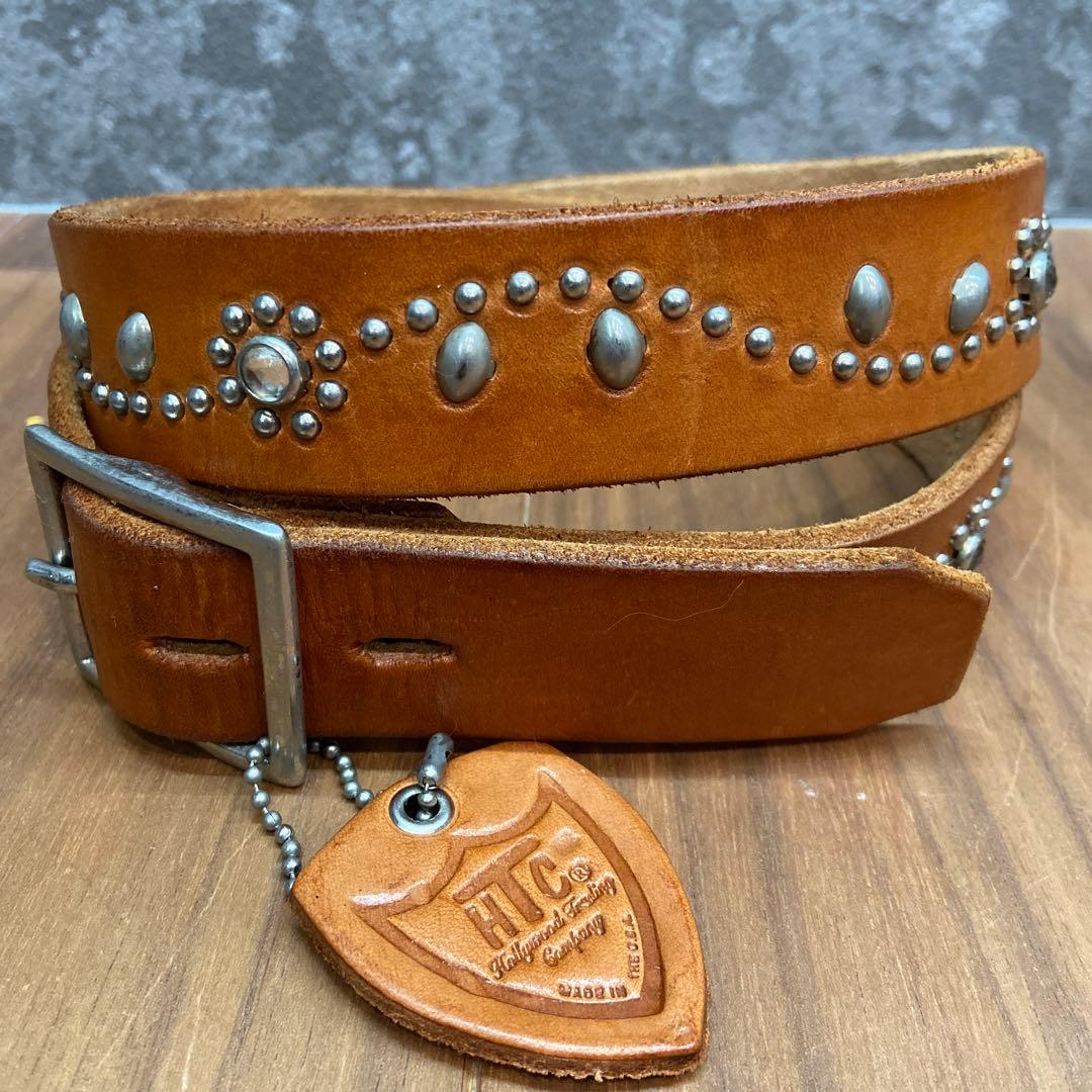 2点 HTC フラワースタッズ ナローベルト クリアストーン 34inch