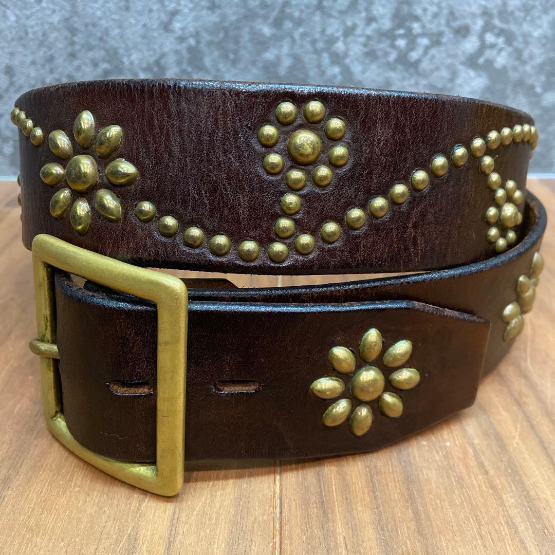 2点 HTC フラワースタッズ ナローベルト クリアストーン 34inch