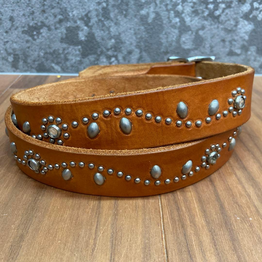 2点 HTC フラワースタッズ ナローベルト クリアストーン 34inch