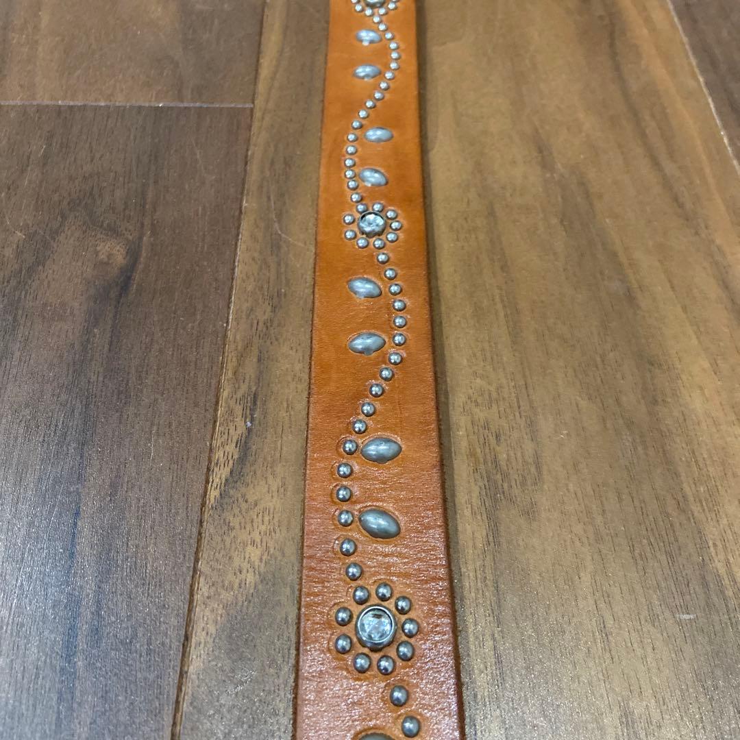 2点 HTC フラワースタッズ ナローベルト クリアストーン 34inch