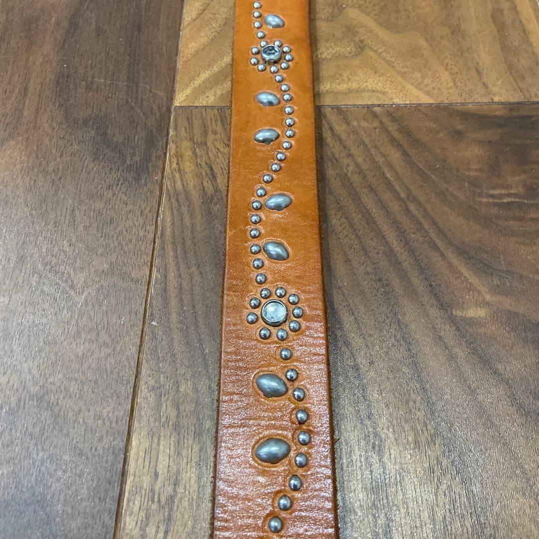 2点 HTC フラワースタッズ ナローベルト クリアストーン 34inch