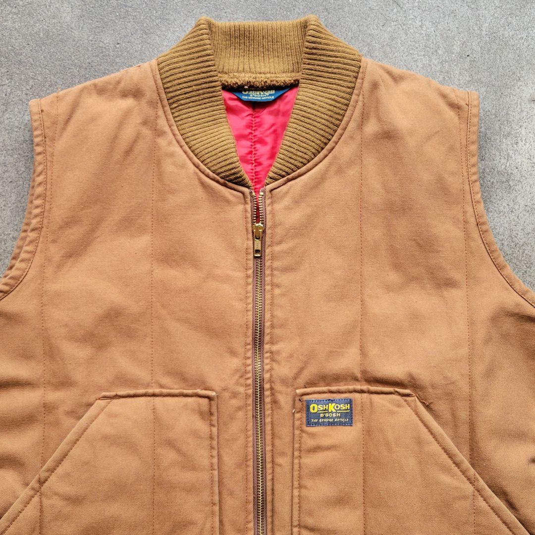80s90s Oshkosh B-GOSH ダック地 ワークベスト 40