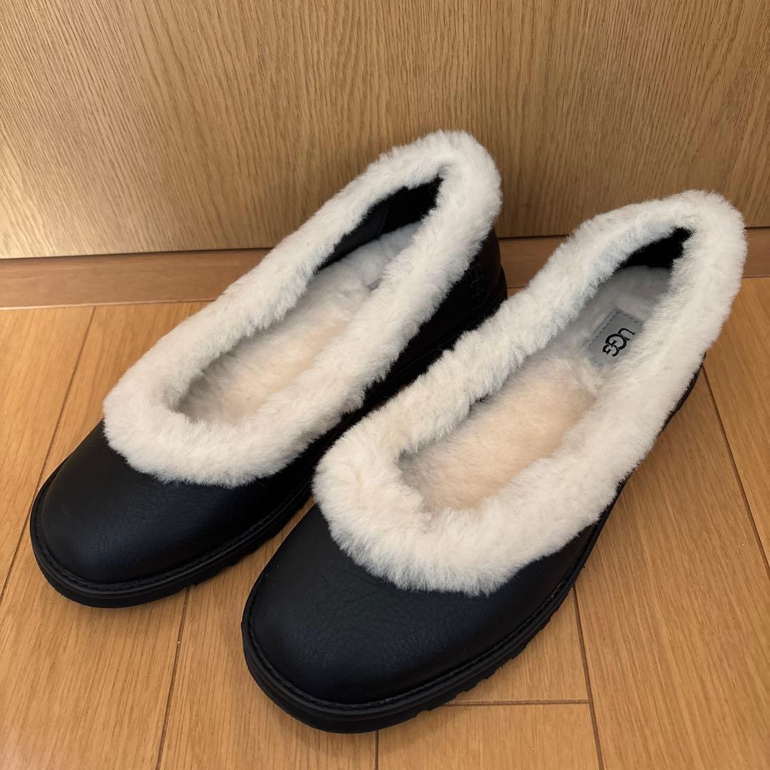 ☆UGG ☆Zora Leather Ballet Flat ☆ブラック☆一度着
