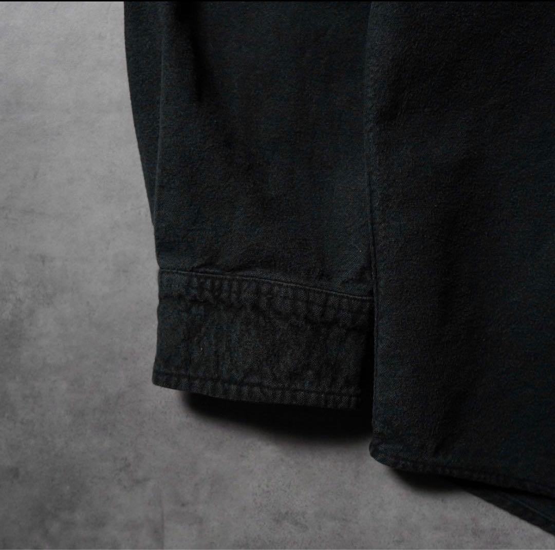 90s〜Eddie Bauer シャモアクロス　フランネル 長袖シャツ ブラック
