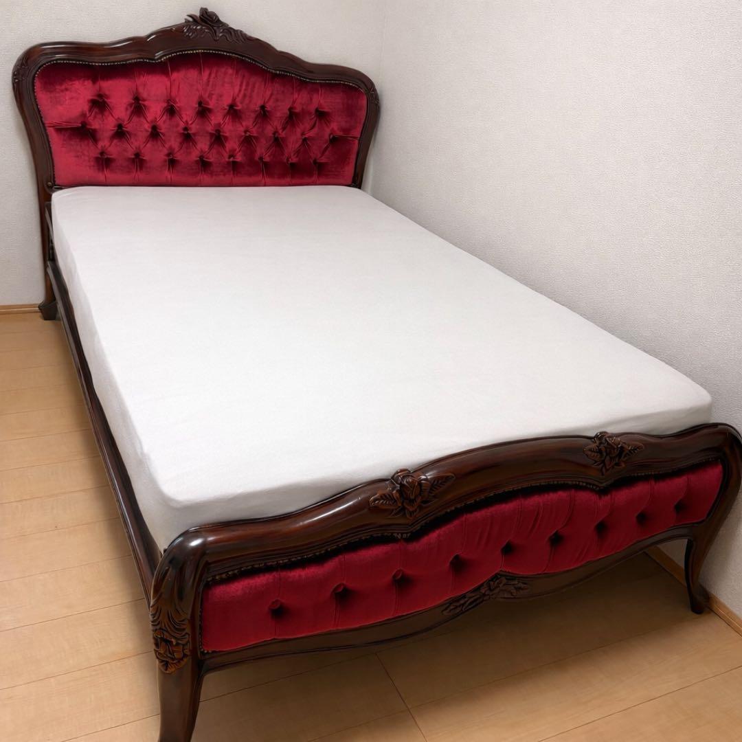 【ベッドフレーム セミダブル】アンティーク バロック ロココ