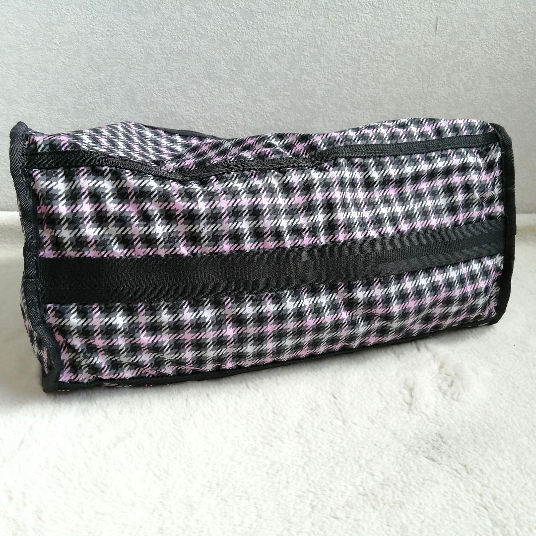 美品☆レスポートサック　ボストンバッグ　ショルダー　千鳥柄　2way　大容量