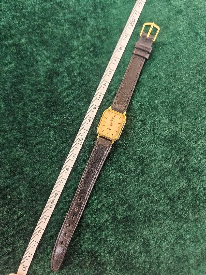 【OMEGA】オメガテヴィル De Ville クォーツゴールド腕時計 箱付！