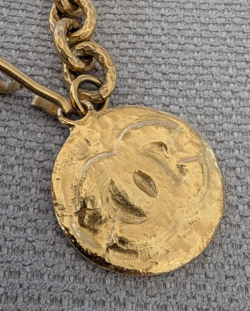 CHANEL シャネル チェーンベルト フェイクパール ココマーク 95A 中古