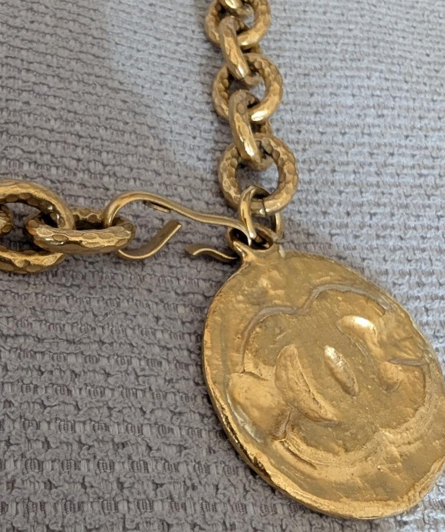 CHANEL シャネル チェーンベルト フェイクパール ココマーク 95A 中古