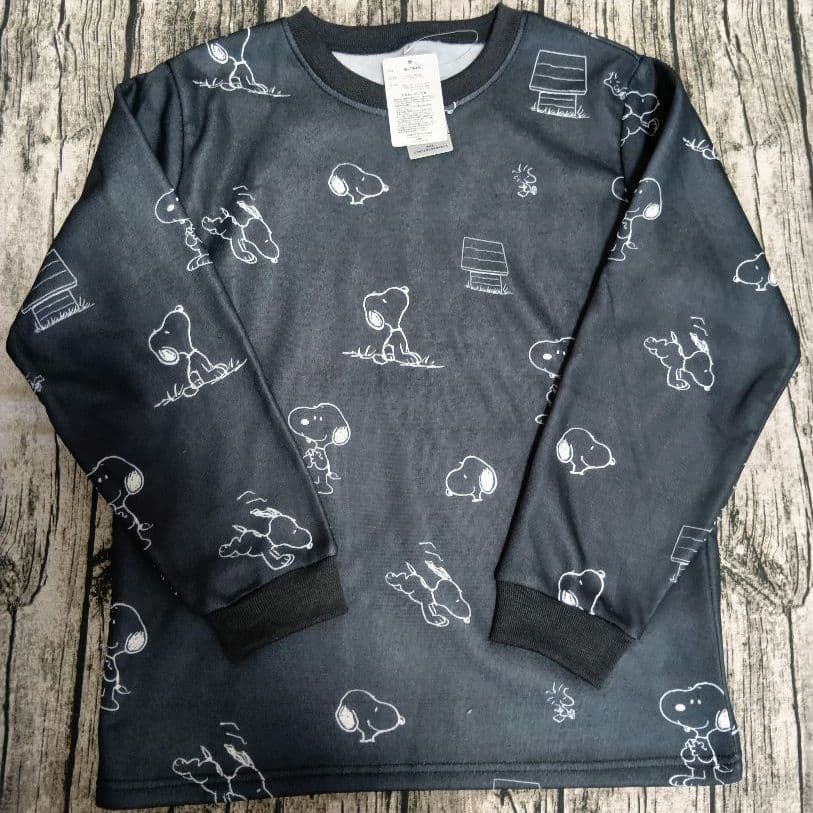 スヌーピー　パジャマ　スウェット上下　トレーナー　パンツ　裏起毛　B
