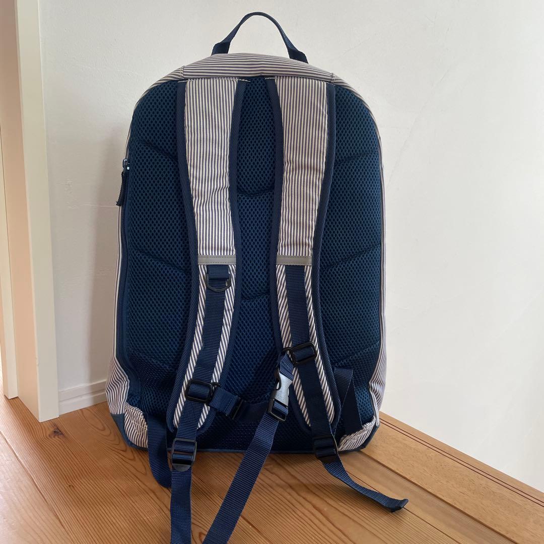 familiar リボンデザイン ストライプリュック