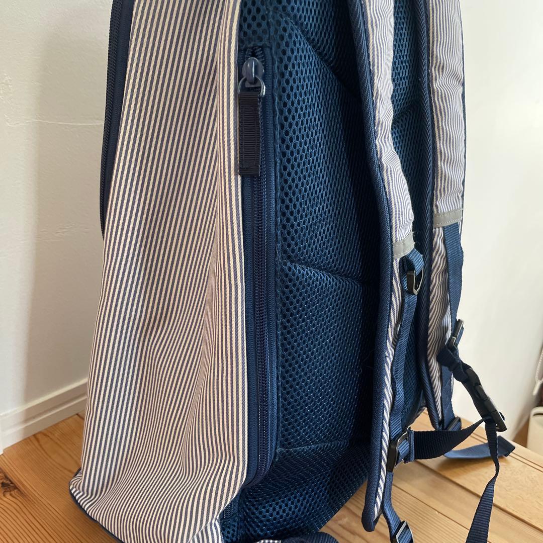 familiar リボンデザイン ストライプリュック