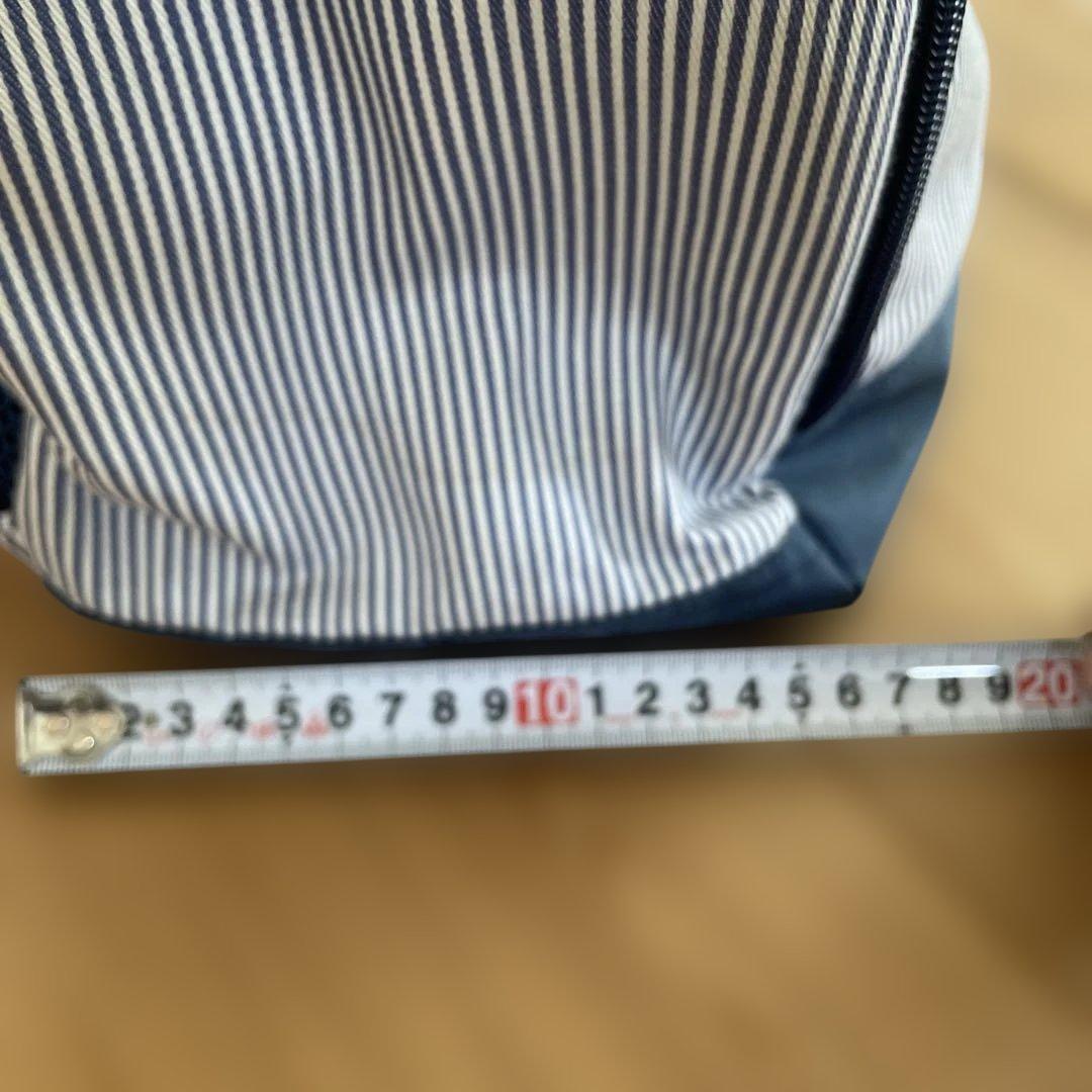 familiar リボンデザイン ストライプリュック