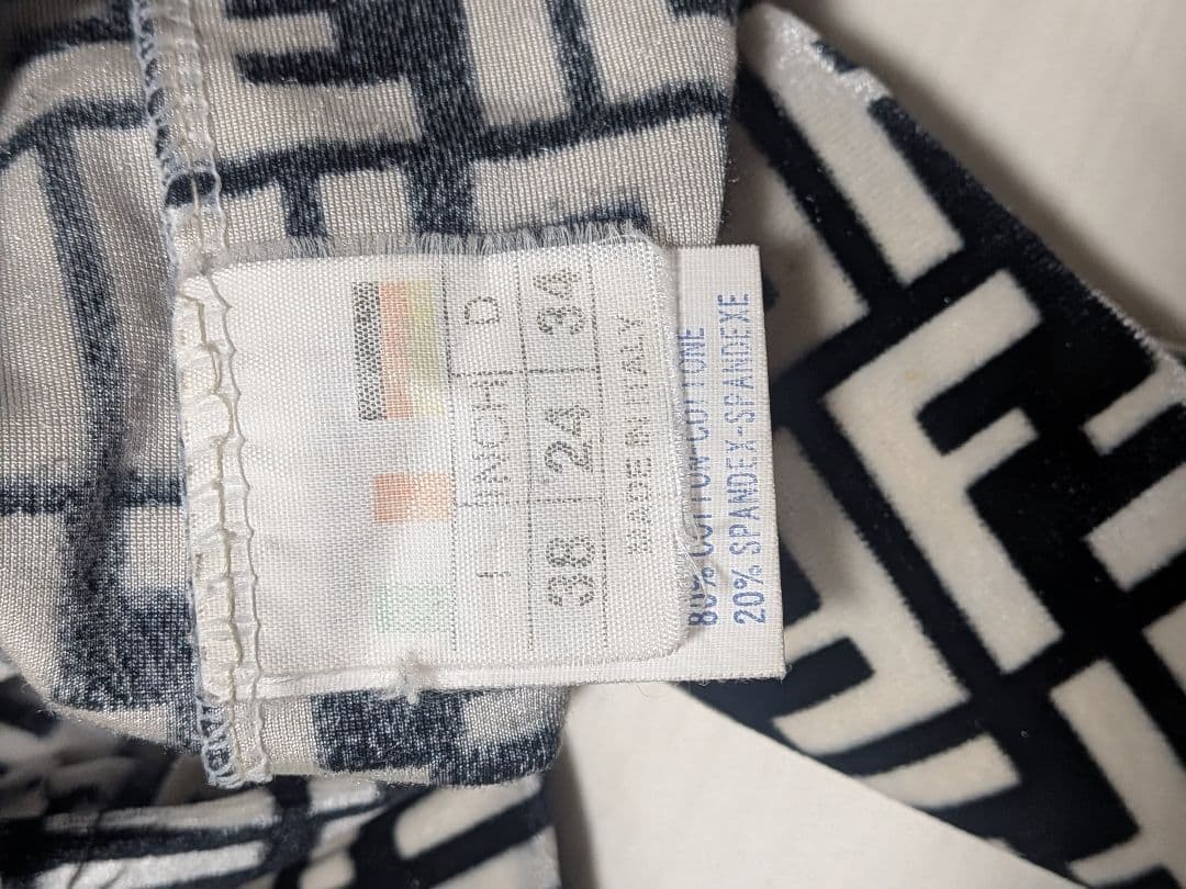 FENDI フェンディ ズッカ柄　ロゴ　ベロア　ハイネック