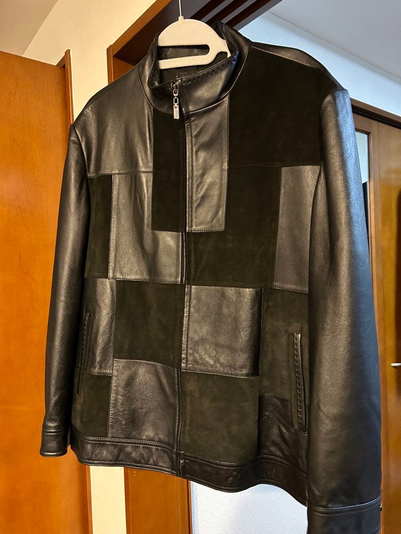 希少デザイン OHTLANCCI パッチワーク レザージャケット 本革　アウター