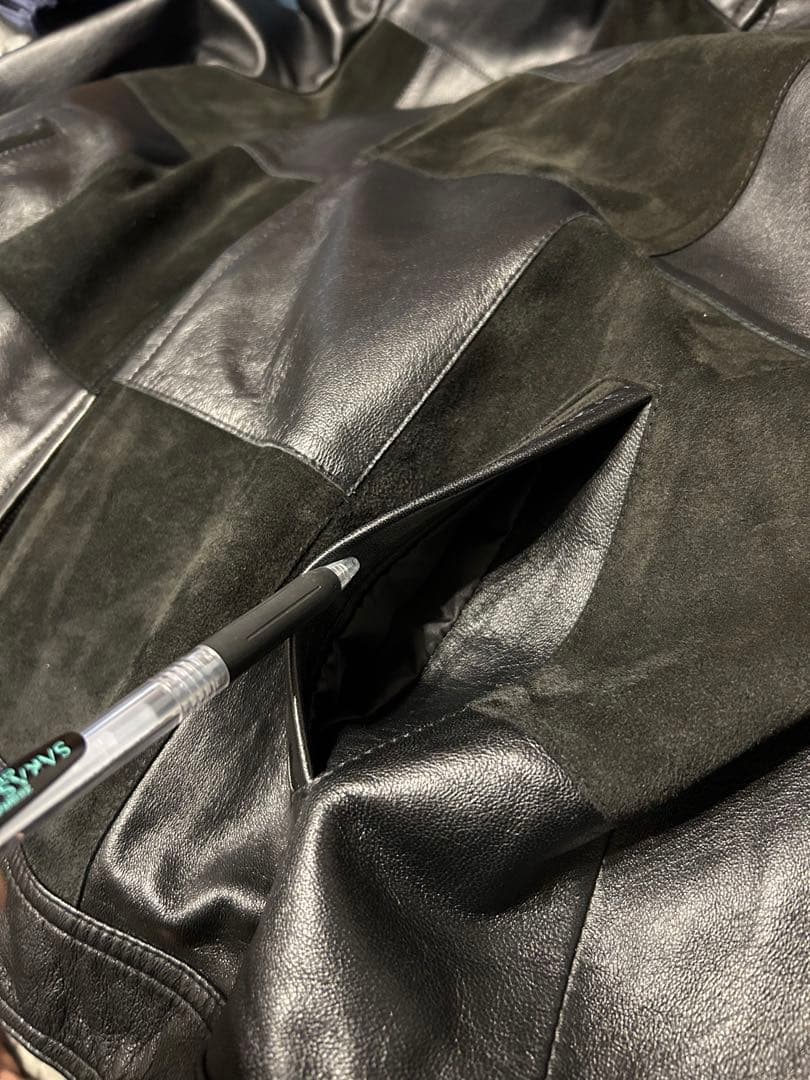 希少デザイン OHTLANCCI パッチワーク レザージャケット 本革　アウター