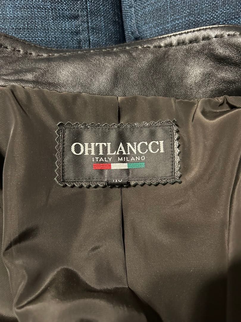 希少デザイン OHTLANCCI パッチワーク レザージャケット 本革　アウター