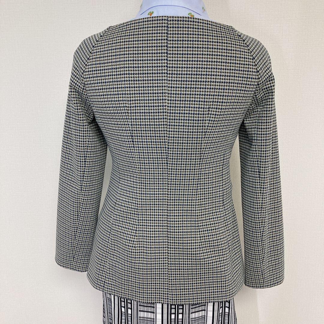 akiki アキキ チェックぺプラムジャケットFサイズ