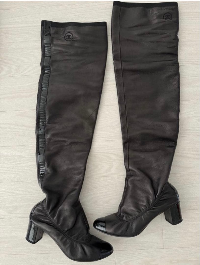 CHANEL 正規販売店購入ニーハイブーツ