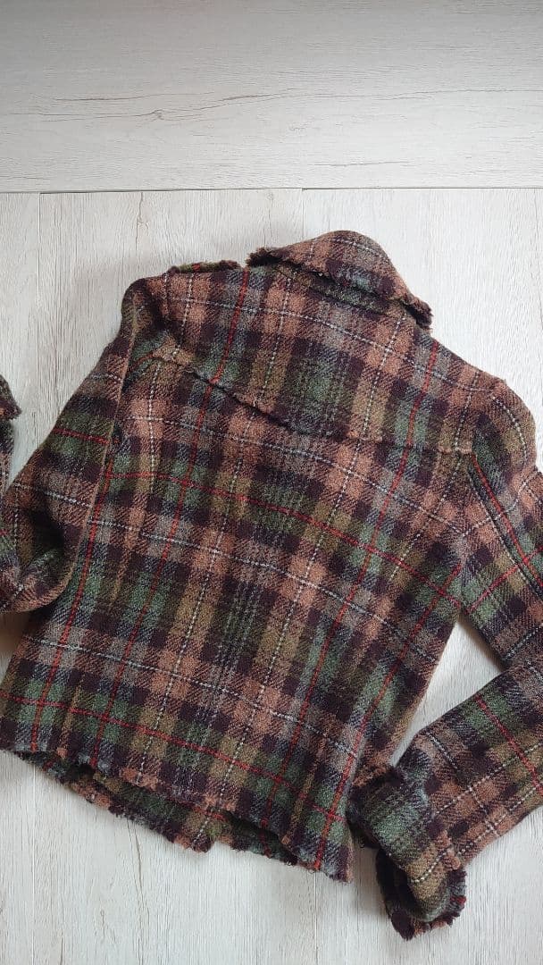 BURBERRYブルーレーベル　チェック柄ミリタリージャケット