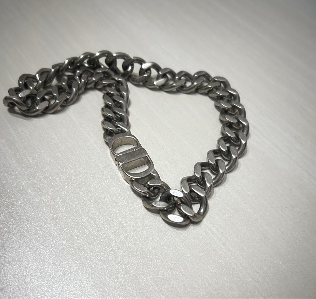 DIOR ディオール　CDロゴ　シルバー　 チェーンネックレス