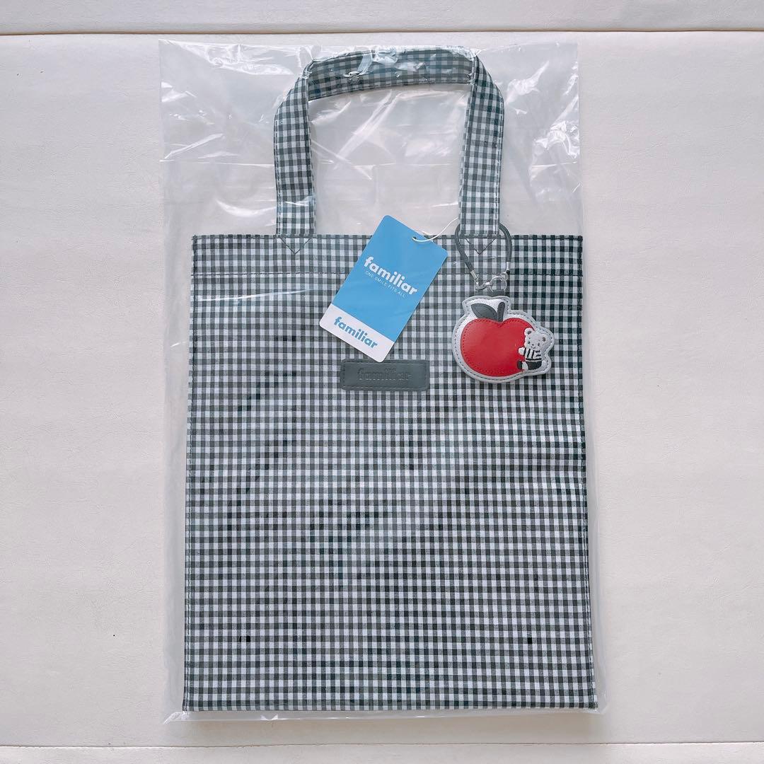 familiar 縦型トートバッグ モノトーン 白黒 縦型トート