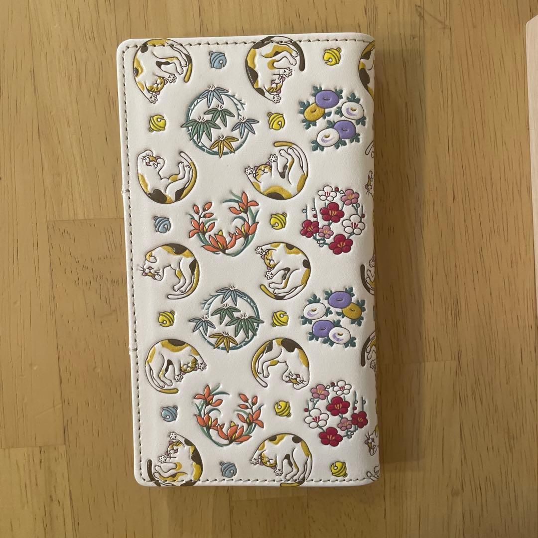 【未使用品】浅草文庫 友禅染 猫 ネコ スマホケース　マルチケース