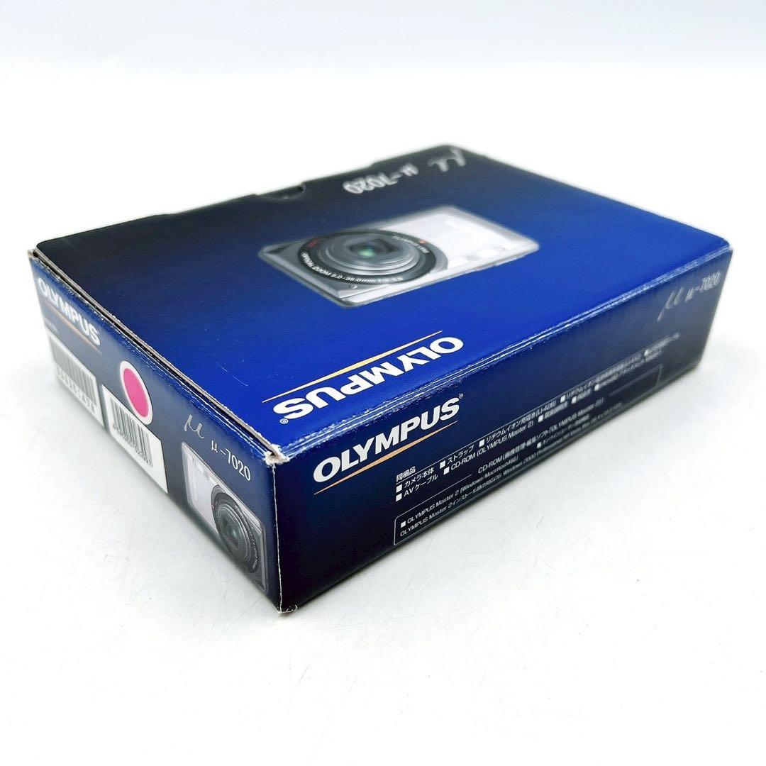 ほぼ新品 付属品完備 オリンパス μ-7020 デジタルカメラ デジカメ レッド