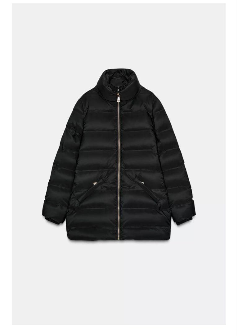 ZARA 撥水ウィンドブレーカーフード付きダウンジャケット