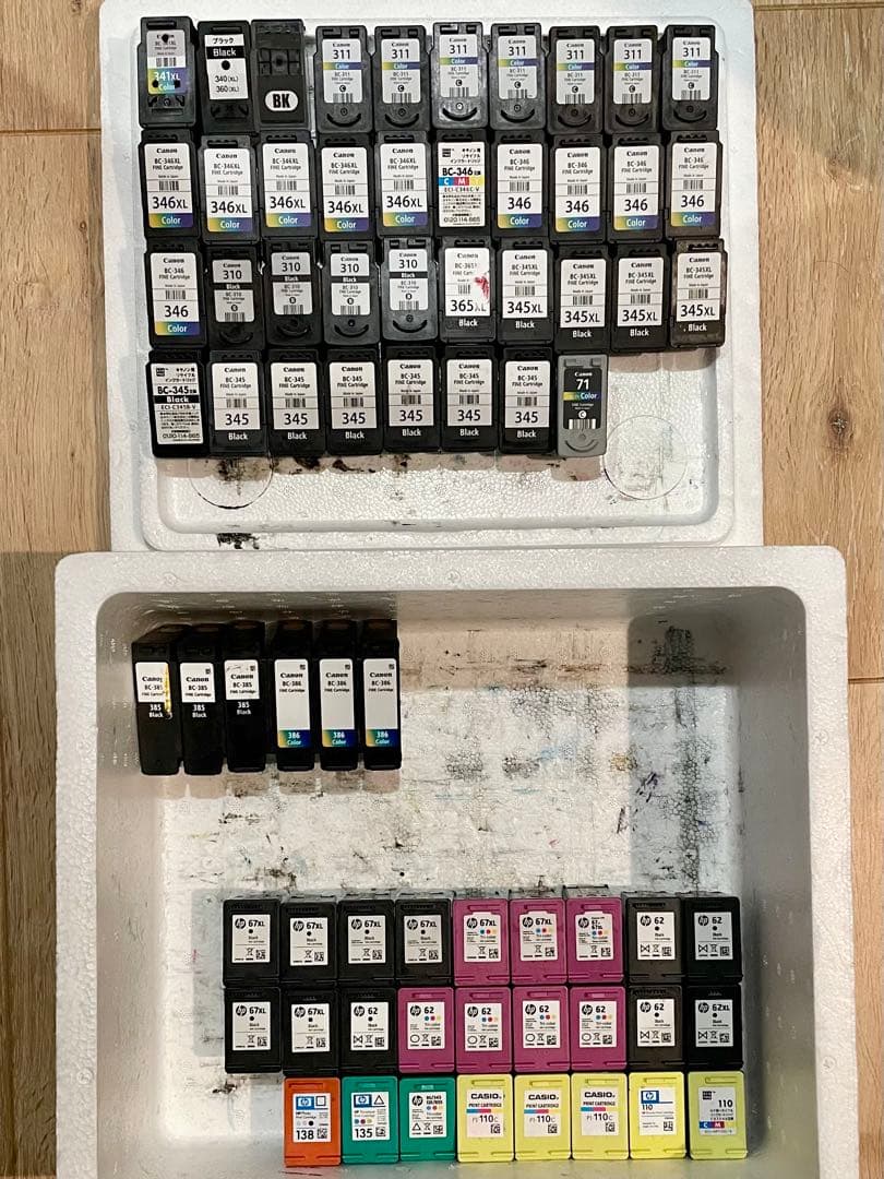 Canon hp他　使用済みインクカートリッジ 100個まとめ売り