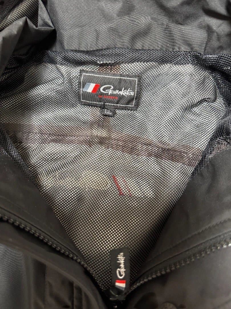 訳あり 美品 がまかつ GM-3083 フィッシングレインスーツ ブラック