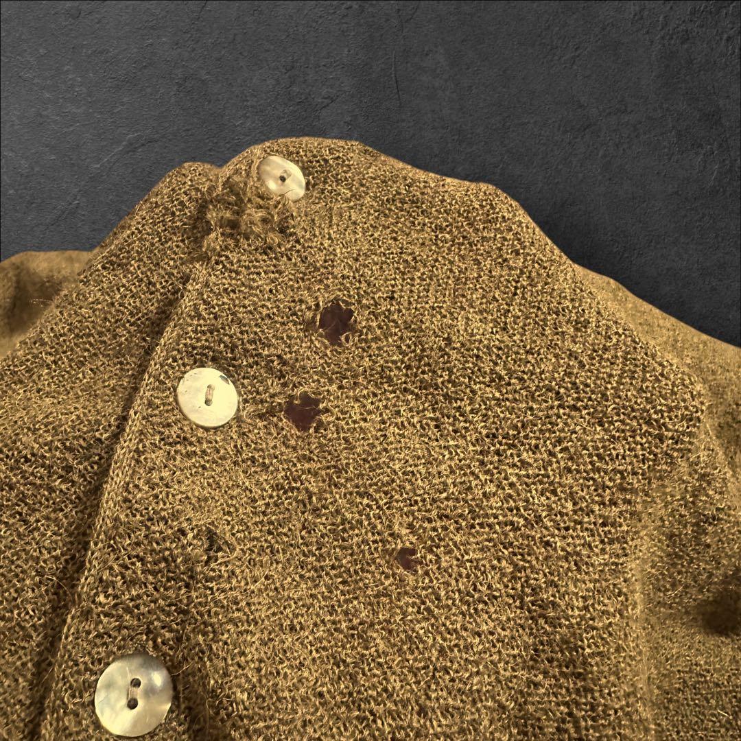 Pebble Baech カーディガン 60s アルパカ100% グランジ ボロ