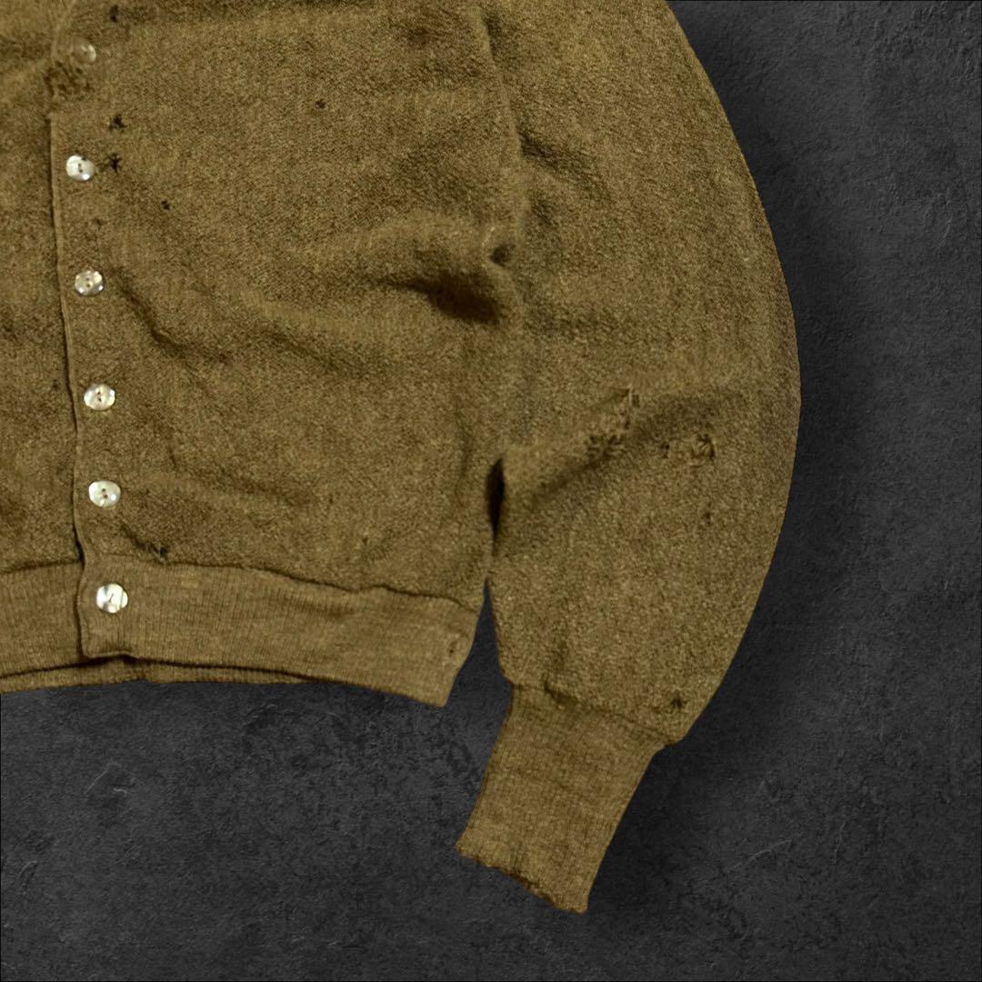 Pebble Baech カーディガン 60s アルパカ100% グランジ ボロ